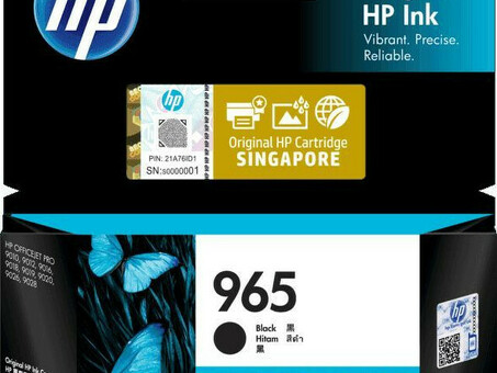 Картридж HP 965 Original Ink Cartridge (black), 24 мл (3JA80AA)