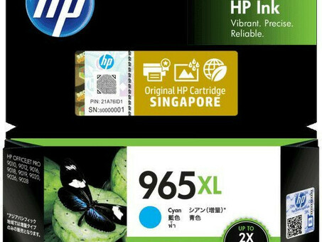 Картридж HP 965XL High Yield Original Ink Cartridge (cyan), 23 мл (3JA81AA)