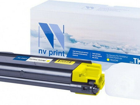 Картридж NVP совместимый NV-TK-580 Yellow для Kyocera Ecosys P6021/ P6021cdn/ FS C5150/ C5150DN (2800k) (NV-TK580Y)