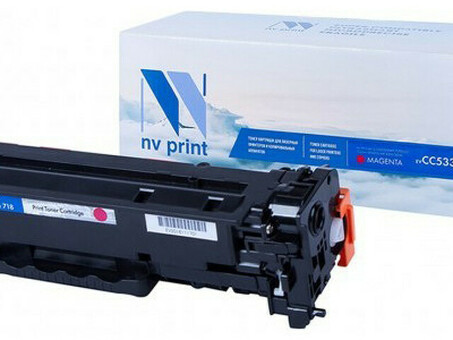 Картридж NVP совместимый NV-CC533A/NV-718 Magenta универсальные для HP/Canon Color LaserJet CP2024/ CP2024n/ CP2024dn/ CP2025/ CP2025n/ CP2025dn/ CP2026/ CP2026n/ CP2026dn/ CP2027/ CP2027n/ CP2027dn/ LBP 7200 i-Sensys 7200cdn/ 7210/ 7210Cdn/ 7660/ 7660Cdn