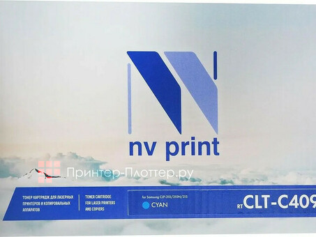 Картридж NVP совместимый NV-CLT-C409S Cyan для Samsung CLP 310/ 310N/ 315/ 315N/ 315W/ CLX 3170/ 3170N/ 3170FN/ 3175/ 3175FN/ 3175FW/ 3175N (1000k) (NV-CLTC409SC)