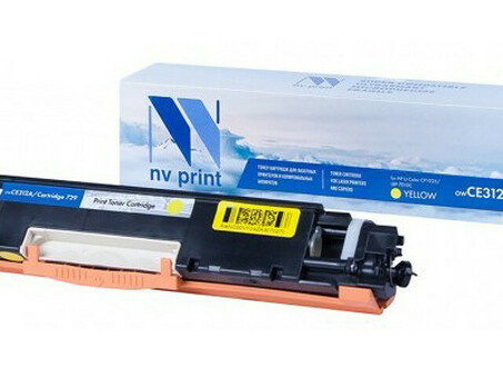 Картридж NVP совместимый NV-CE312A/NV-729 Yellow для HP Color LaserJet CP1025/ CP1025nw/ M275/ CP1025/ CP1025nw/ 100 M175a/ 100 M175nw/ LBP 7010 i-Sensys/ 7010C i-Sensys/ 7018 i-Sensys/ 7018C i-Sensys (1000k) (NV-CE312A/729Y)