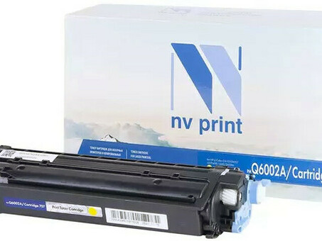 Картридж NVP совместимый NV-Q6002A/NV-707 Yellow универсальные для HP/Canon Color LaserJet 1600/ 2600n/ 2605/ 2605dn/ 2605dtn/ LBP 5000 i-Sensys Laser Shot/ 5102 (2000k) (NV-Q6002A/707Y)