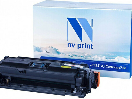 Картридж NVP совместимый NV-CE251A/NV-723 Cyan универсальные для HP/Canon Color LaserJet CP3525/ CP3525n/ CP3525dn/ CP3525x/ LBP 7750 i-Sensys 7750cd/ 7750Cdn (7000k) (NV-CE251A/723C)