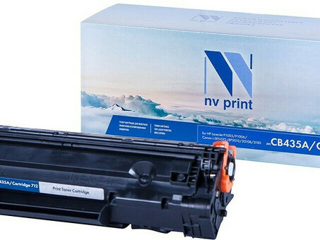 Картридж NVP совместимый NV-CB435A/NV-712 универсальные для HP/Canon LaserJet P1005/ P1006/ LBP 3010 i-Sensys/ 3010B i-Sensys/ 3020 i-Sensys/ 3100 i-Sensys (1500k) (NV-CB435A/712)