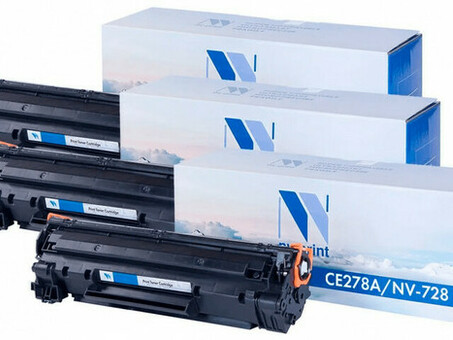 Картридж NVP совместимый NV-CE278A/NV-728-SET3 универсальные для HP/Canon LaserJet Pro P1566/ P1606dn/ M1536dnf/ i-Sensys 4410/ 4430/ 4450/ 4550/ 4550d/ 4570/ 4570dn/ 4580/ 4580dn/ 4730/ 4750/ 4780w/ 4870/ 4870dn/ 4890/ 4890dw (2100k) (3 шт) (NV-CE278A/72