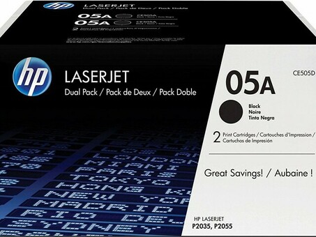 Тонер-картридж HP Laser Jet 05A (black), 2 шт. (CE505D)