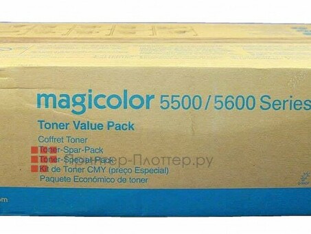 Тонер Konica Minolta Toner Value Kit комплект (C,M,Y), 3 шт. (A06VJ52)