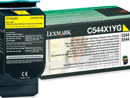 Тонер-картридж Lexmark C544, X544 (yellow), 4000 стр. (C544X1YG)