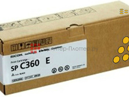 Тонер-картридж Ricoh Print Cartridge SP C360E (yellow), 1500 стр. (408191)