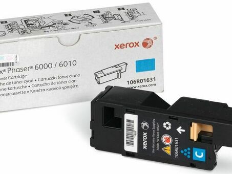 Тонер-картридж Xerox Toner Cartridge Phaser 6000, 6010, WorkCentre 6015 (cyan), 1000 стр. (106R01631)