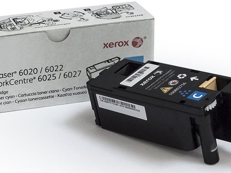 Тонер-картридж Xerox Toner Cartridge Phaser 6020, 6022, WorkCentre 6025, 6027 (cyan), 1000 стр. (106R02760)