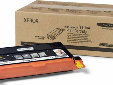 Тонер-картридж Xerox Print Cartridge Phaser 6180 (yellow), 6000 стр. (113R00725)