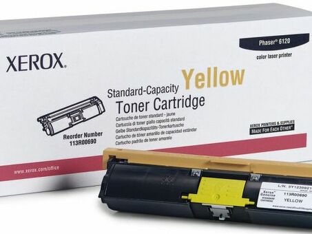 Тонер-картридж Xerox Toner Cartridge Phaser 6120, 6115 (yellow), 1500 стр. (113R00690)