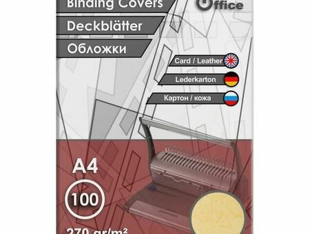 Обложки ProfiOffice, A4, картон, тиснение 