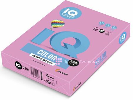 Бумага Mondi IQ Color Neon NEOPI, матовая, A4 (210 x 297 мм), 80 г/кв.м, розовая неоновая (500 листов)