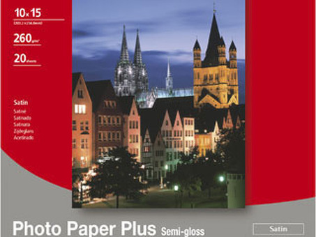 Бумага Canon Photo Paper Plus Semi-gloss SG-201, полуглянцевая, 10 x 15 см (100 x 148 мм), 260 г/кв.м (50 листов)
