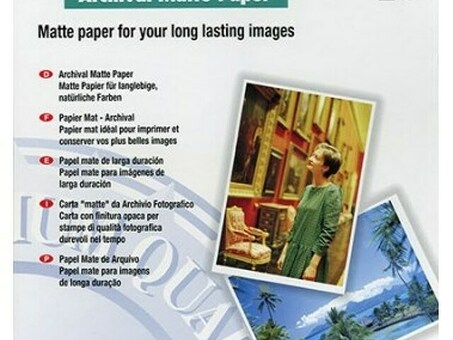 Бумага Epson Archival Matte Paper, матовая, A3 (297 x 420 мм), 189 г/кв.м (50 листов) (C13S041344)