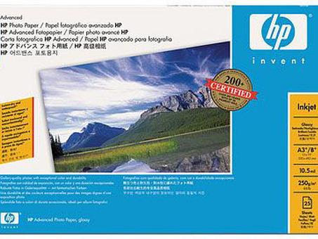 Бумага HP Advanced Glossy Photo Paper, глянцевая, A3+ (330 x 483 мм), 250 г/кв.м (25 листов) (Q5461A)