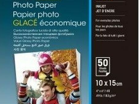 Бумага Epson Value Glossy Photo Paper, глянцевая, 10 x 15 см (102 x 152 мм), 183 г/кв.м (50 листов) (C13S400038)