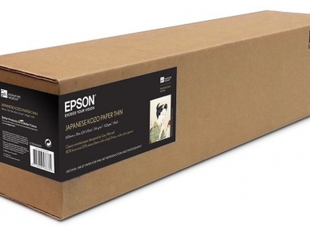 Бумага с покрытием Epson Japanese Kozo Paper Thin, матовая, 34 г/кв.м, 432 мм, 10 м (C13S045599)