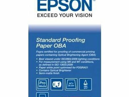 Бумага с покрытием Epson Standart Proofing Paper OBA, матовая, 250 г/кв.м, 610 мм, 30,5 м (C13S450188)