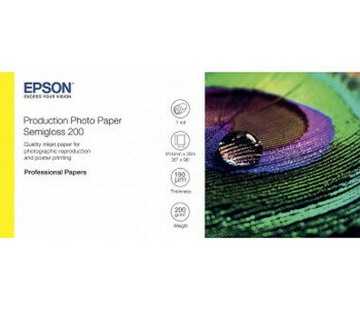 Бумага с покрытием Epson Production Photo Paper Semigloss 200, полуглянцевая, 200 г/кв.м, 914 мм, 30 м (C13S450377)