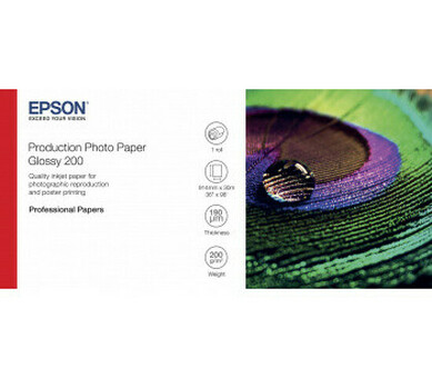 Бумага с покрытием Epson Production Photo Paper Glossy 200, глянцевая, 200 г/кв.м, 914 мм, 30 м (C13S450372)
