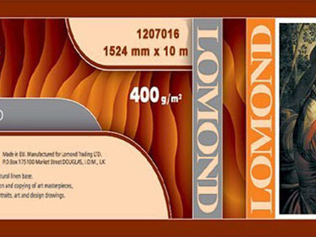Холст Lomond XL Natural Canvas Dye, матовый, натуральный, 400 г/кв.м, 1524 мм, 10 м (1207016)