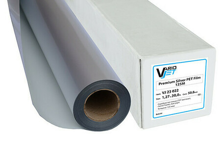 Пленка VarioJet Premium Silver PET Film 125M, матовая, 125 мкм, 914 мм x 30 м (VJ23002)