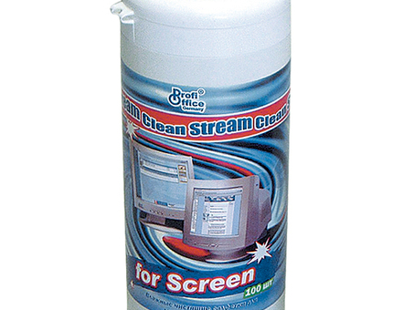 ProfiOffice салфетки чистящие влажные Clean-Stream для экрана, 100 шт. (profioffice_19801)