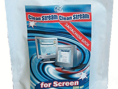 ProfiOffice запасной блок влажных салфеток Clean-Stream для экрана, 100 шт. (profioffice_19803)