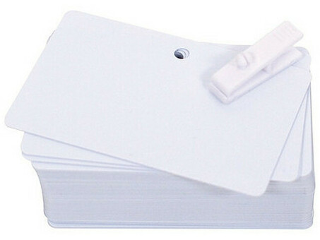 Evolis перфорированные карты PVC Blank Pre-punched Cards White 5 мм, 20 mil, 1 x 100 карт ( C4512)