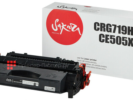 Картридж SAKURA CRG719H/CE505X для Сanon LBP 6300dn/6650dn, MF411dw, MF 5840dn/5880dn, MF-6140DN,5940DN, HP LaserJet P2050/2055d/2055dn/2055x, черный, 6400 к. (SACRG719H/CE505X)