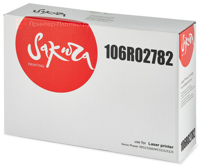 Картридж SAKURA 106R02782 для Xerox Phaser 3052/3260, WC 3215/3225, черный, 6 000к. (SA106R02782)