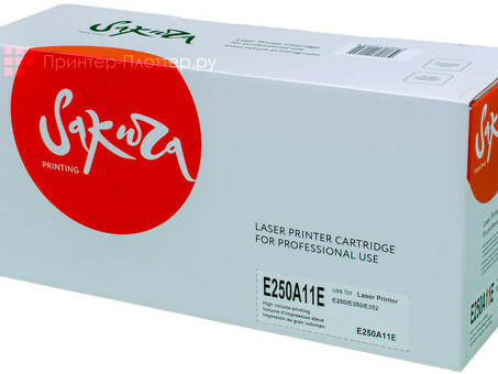 Картридж SAKURA E250A11E для Lexmark E250/E350/E352, черный, 3500 к. (SAE250A11E)