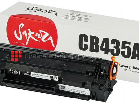 Картридж SAKURA CB435A для HP LJ P1005/P1006, черный, 2000 к. (SACB435A)