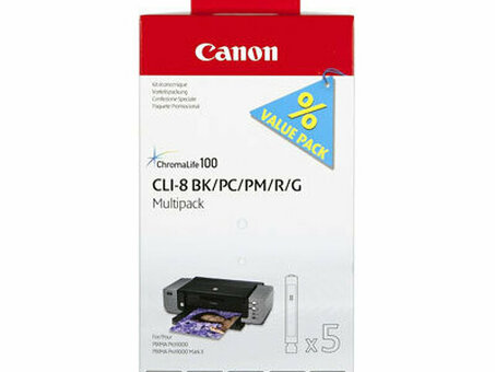 Картридж Canon CLI-8 комплект (BK,PC,PM,R,G) 5шт (0620B027)