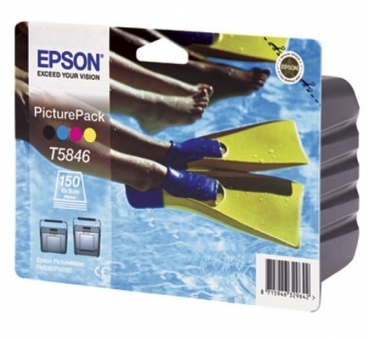 Картридж Epson T5846 Picturepack (BK,C,M,Y) 4шт + бумага (C13T58464010)