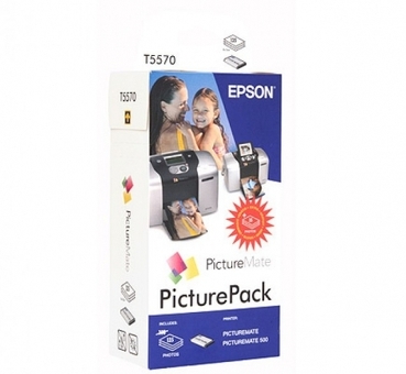 Картридж Epson T5570 Picturepack (BK, C, M, Y, LC,LM) 6шт + бумага (C13T557040BD)