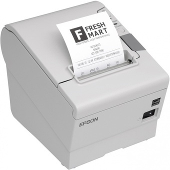 Чековый принтер Epson TM-T88V USB+Ethernet ECW (C31CA85222)