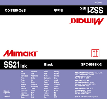 Чернила Mimaki SS21 Solvent Bulk (black), 2 л (SPC-0588K-2)