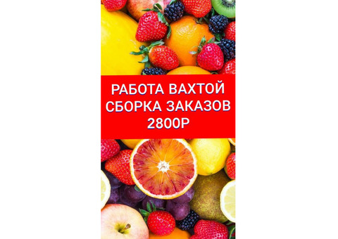Работа вахтой, сборщик заказов в службу доставки интернет-магазина, без опыта