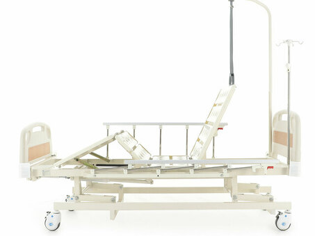 Кровать механическая Med-Mos E-31 (РМ-3014Н-02/Д-02/Д-03) (3 функции) с растоматом и полкой