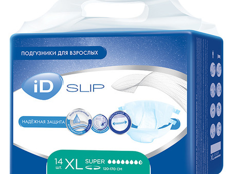 Подгузники для взрослых iD SLIP, 14 шт.*