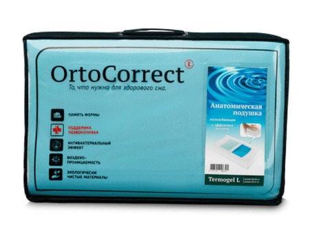 Подушка анатомическая с охлаждающим эффектом OrtoCorrect Termogel