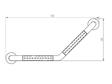 Поручень настенный угловой 2W009