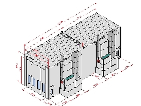 Покрасочная камера KraftWell KRW1555-MD