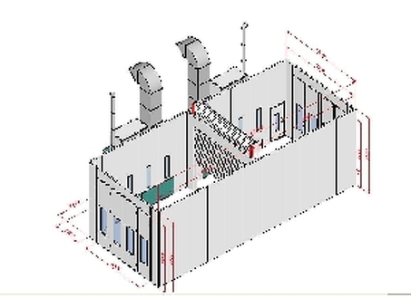 Покрасочная камера KraftWell KRW1254-TMG