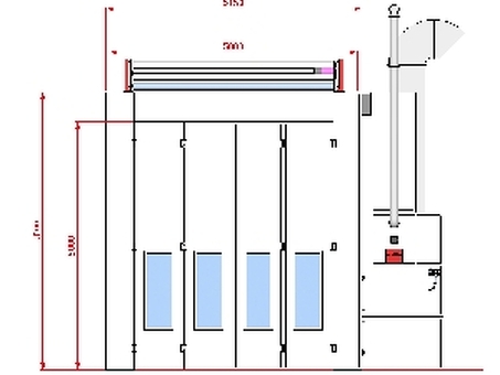 Покрасочная камера KraftWell KRW1655-MG